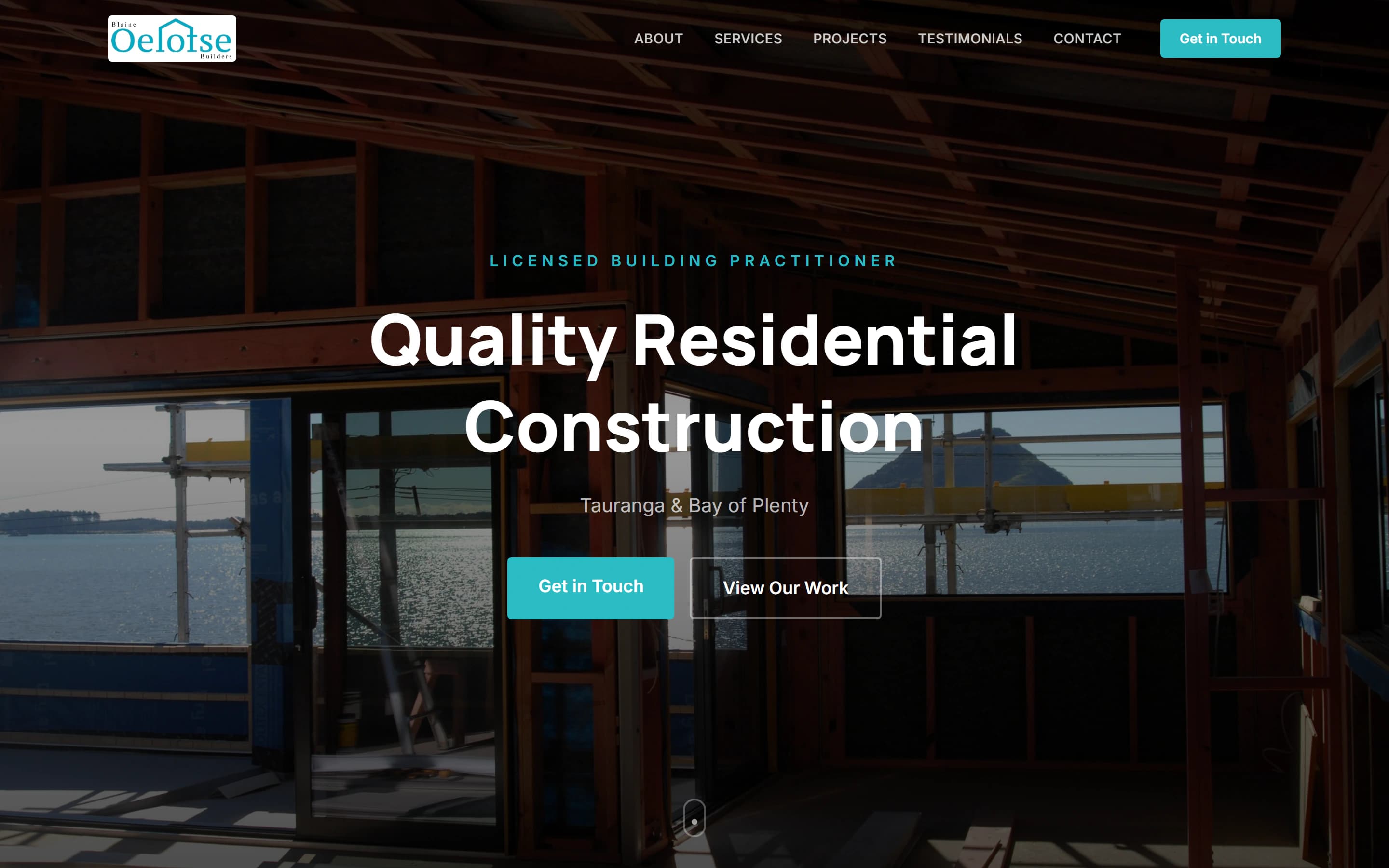 A recent website: a residential builder’s home page